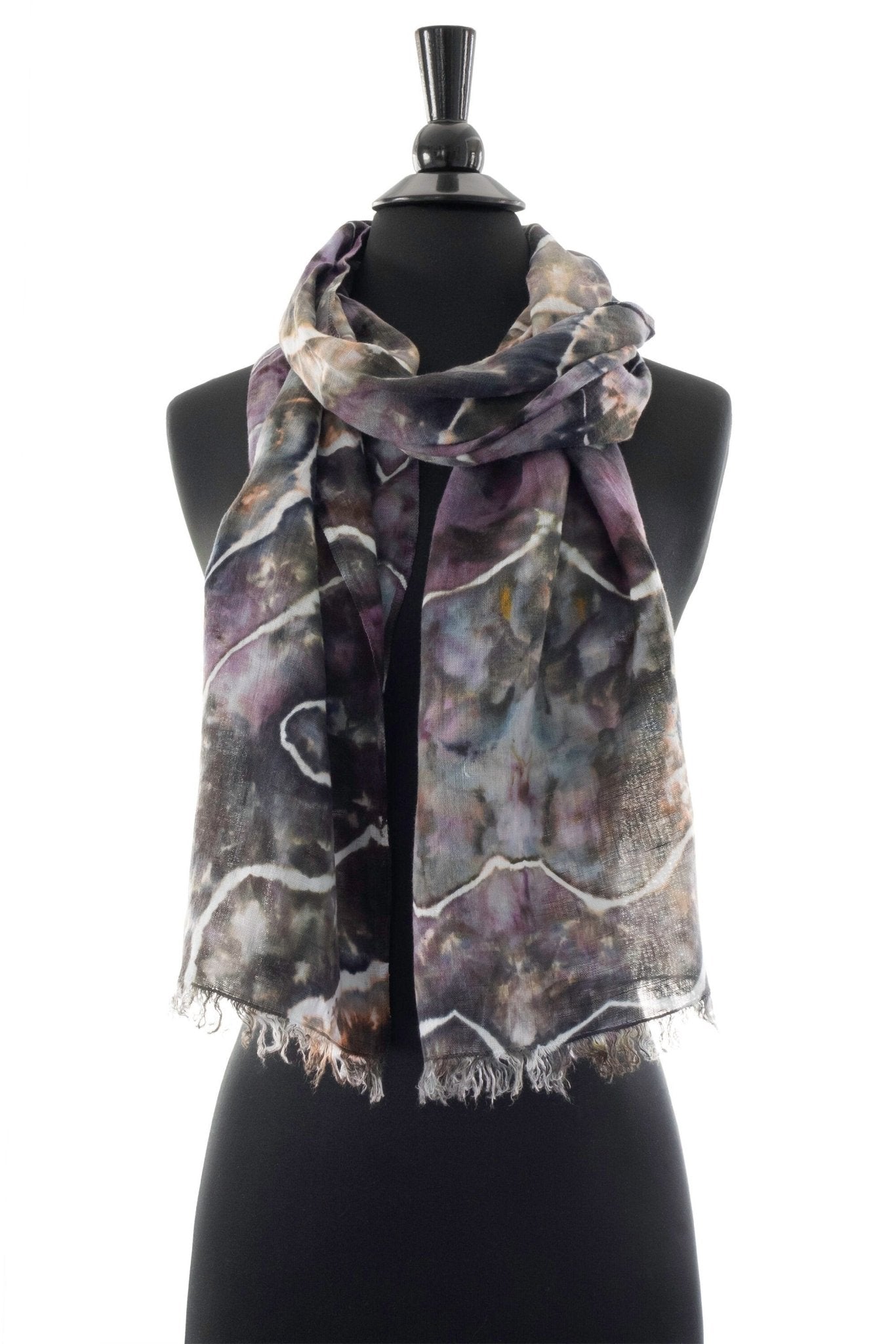 Tie Dyed Lightweight Linen Scarf - Sherri O Designs