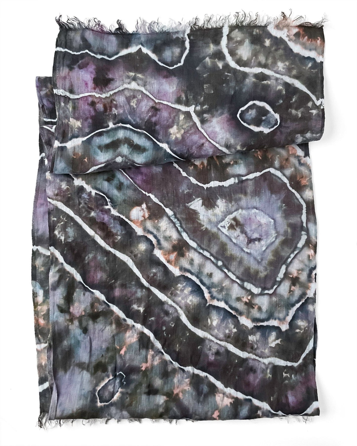 Tie Dyed Lightweight Linen Scarf - Sherri O Designs