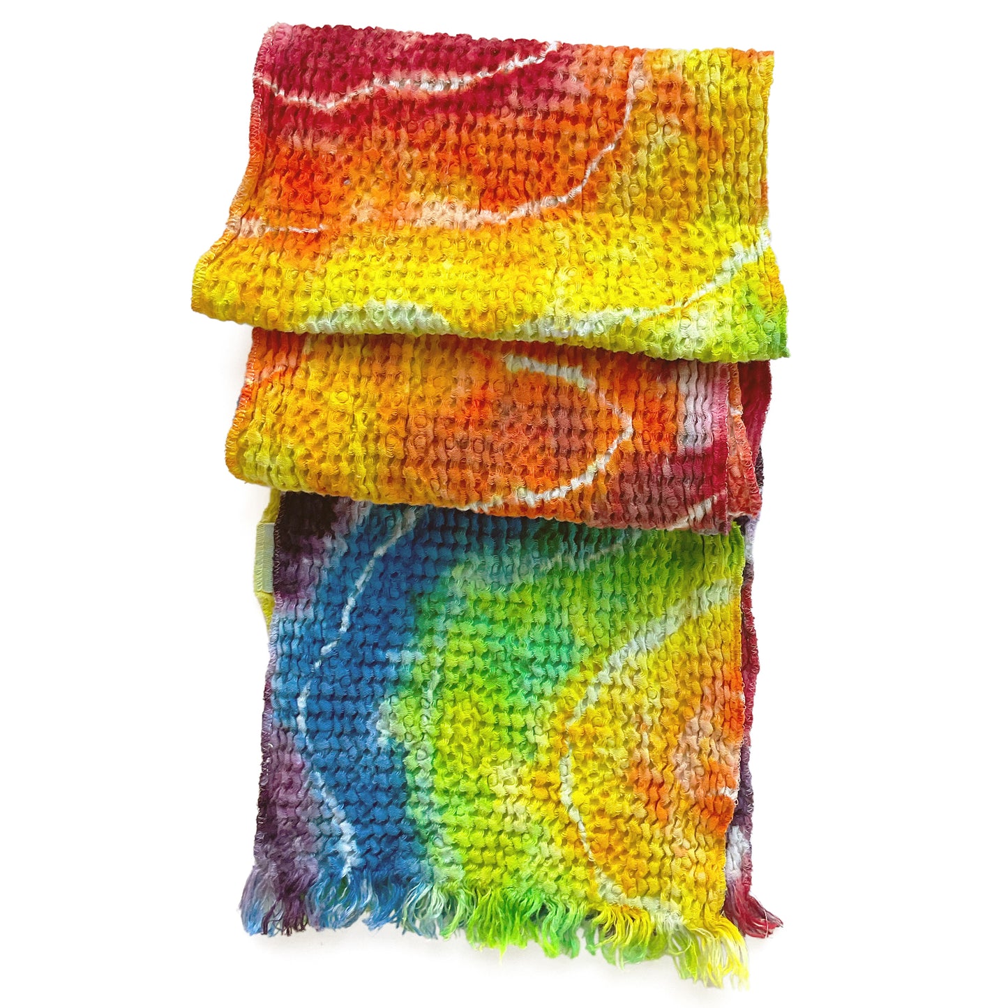 Tie Dye Waffle Weave Scarf