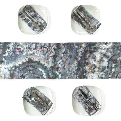 Cotton Dinner Napkins in Grey Tie Dye - Sherri O Designs