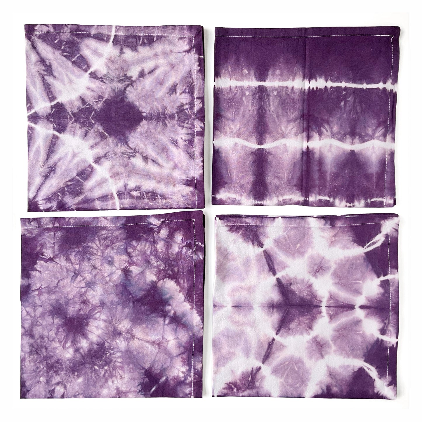 Cotton Dinner Napkins in Shibori Patterns - Sherri O Designs