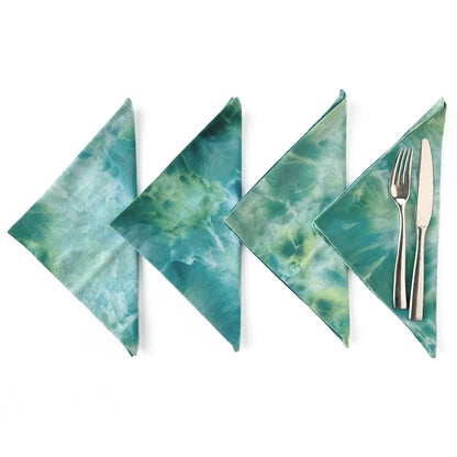 Cotton Dinner Napkins Soft Greens and Blues - Sherri O Designs