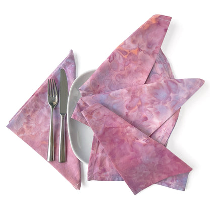 Cotton Dinner Napkins Soft pinks and Oranges - Sherri O Designs