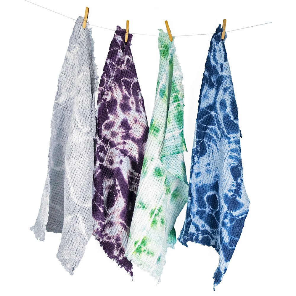 Cozy Waffle Bath Towels Shibori Patterns - Sherri O Designs