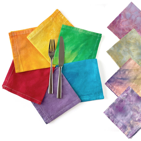 Hand - dyed Cocktail Napkins - Sherri O Designs