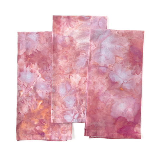 Kitchen Towels in Soft Pinks and Oranges - Sherri O Designs
