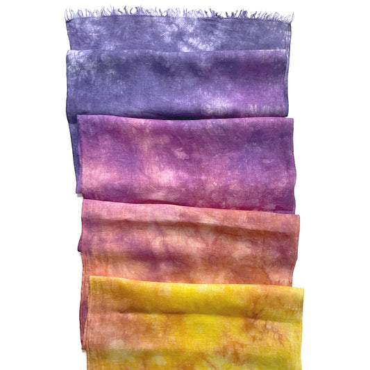 Tie Dyed Lightweight Linen Scarf - Sherri O Designs