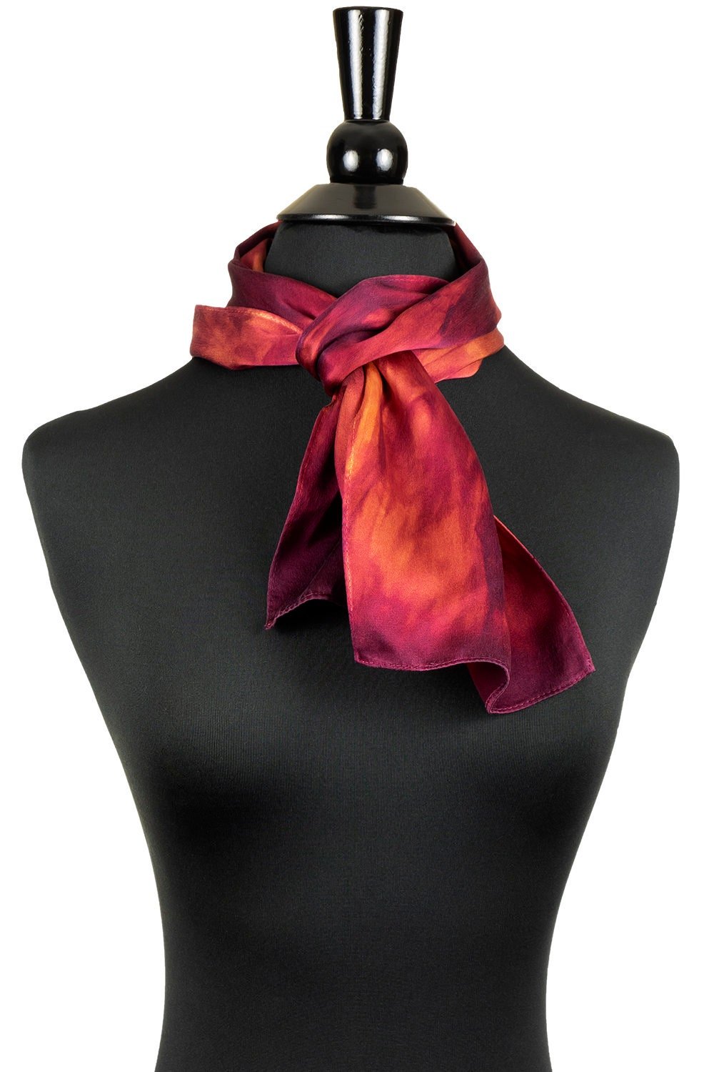 Autumn Red Silk Scarf - Sherri O Designs