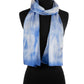 Blue and White Silk Scarf - Sherri O Designs