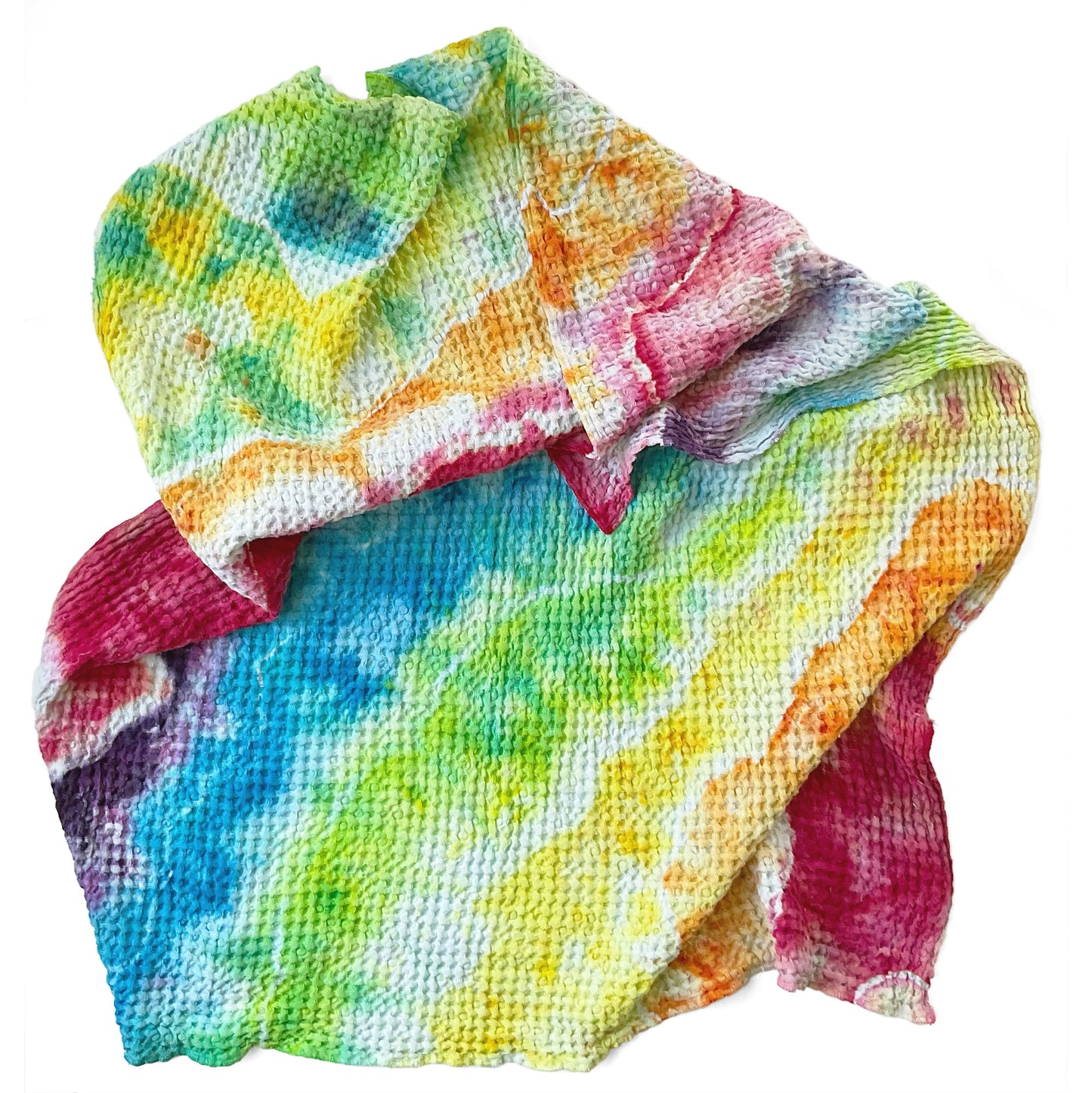 Cozy Waffle Tie Dye Blanket/Throw - Sherri O Designs