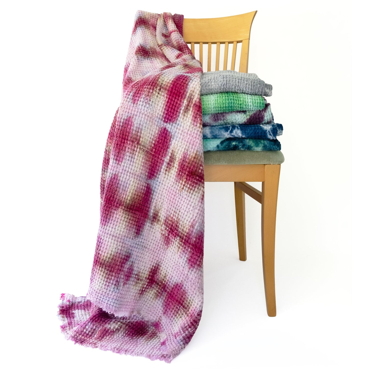 Cozy Waffle Tie Dye Blanket/Throw - Sherri O Designs