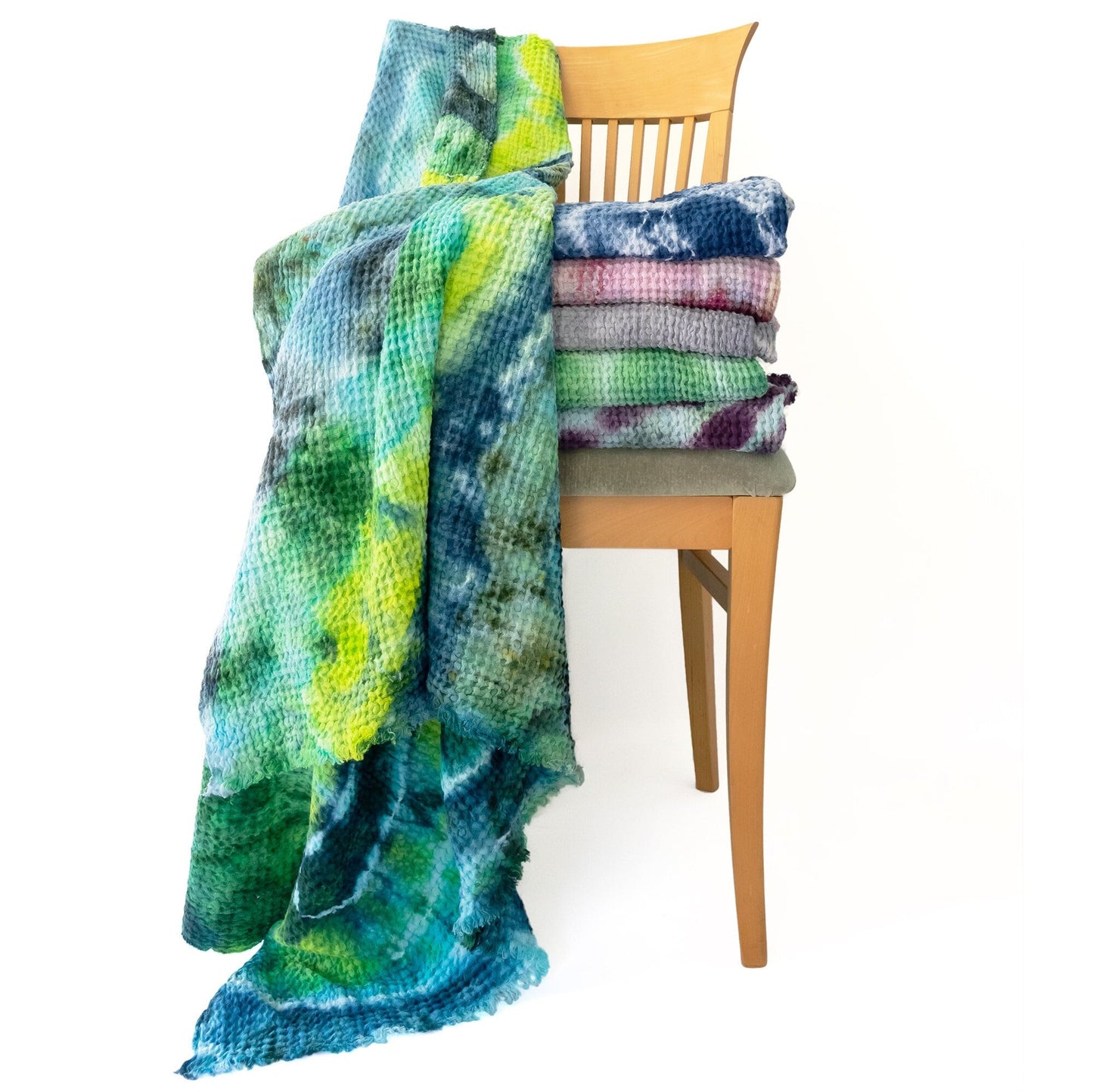 Cozy Waffle Tie Dye Blanket/Throw - Sherri O Designs