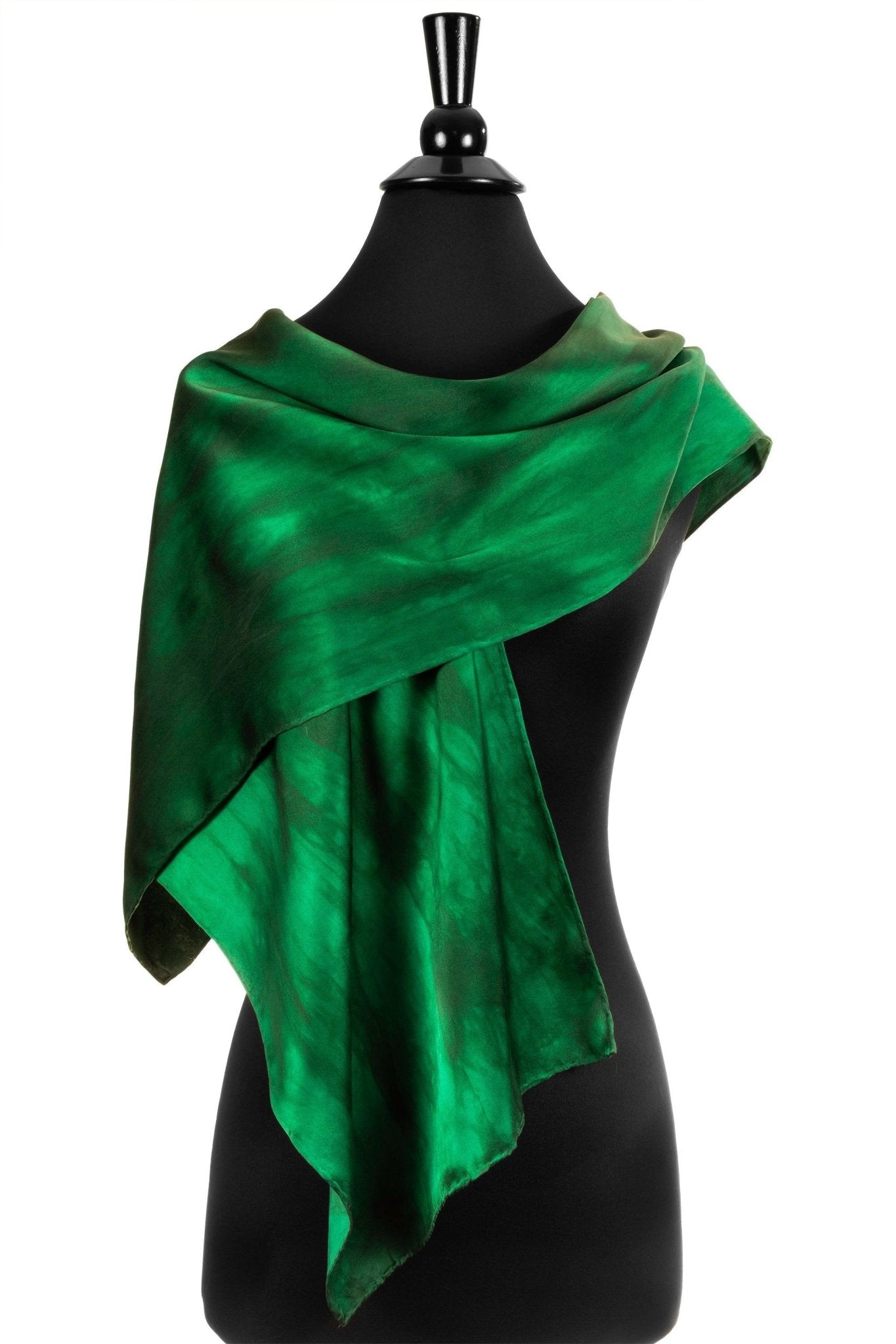 Emerald Green Silk Scarf - Sherri O Designs