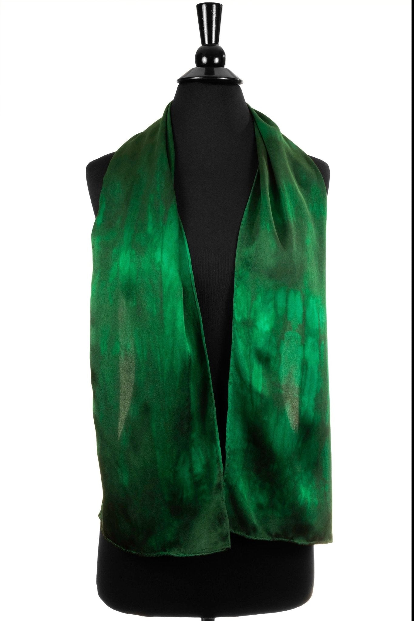 Emerald Green Silk Scarf - Sherri O Designs