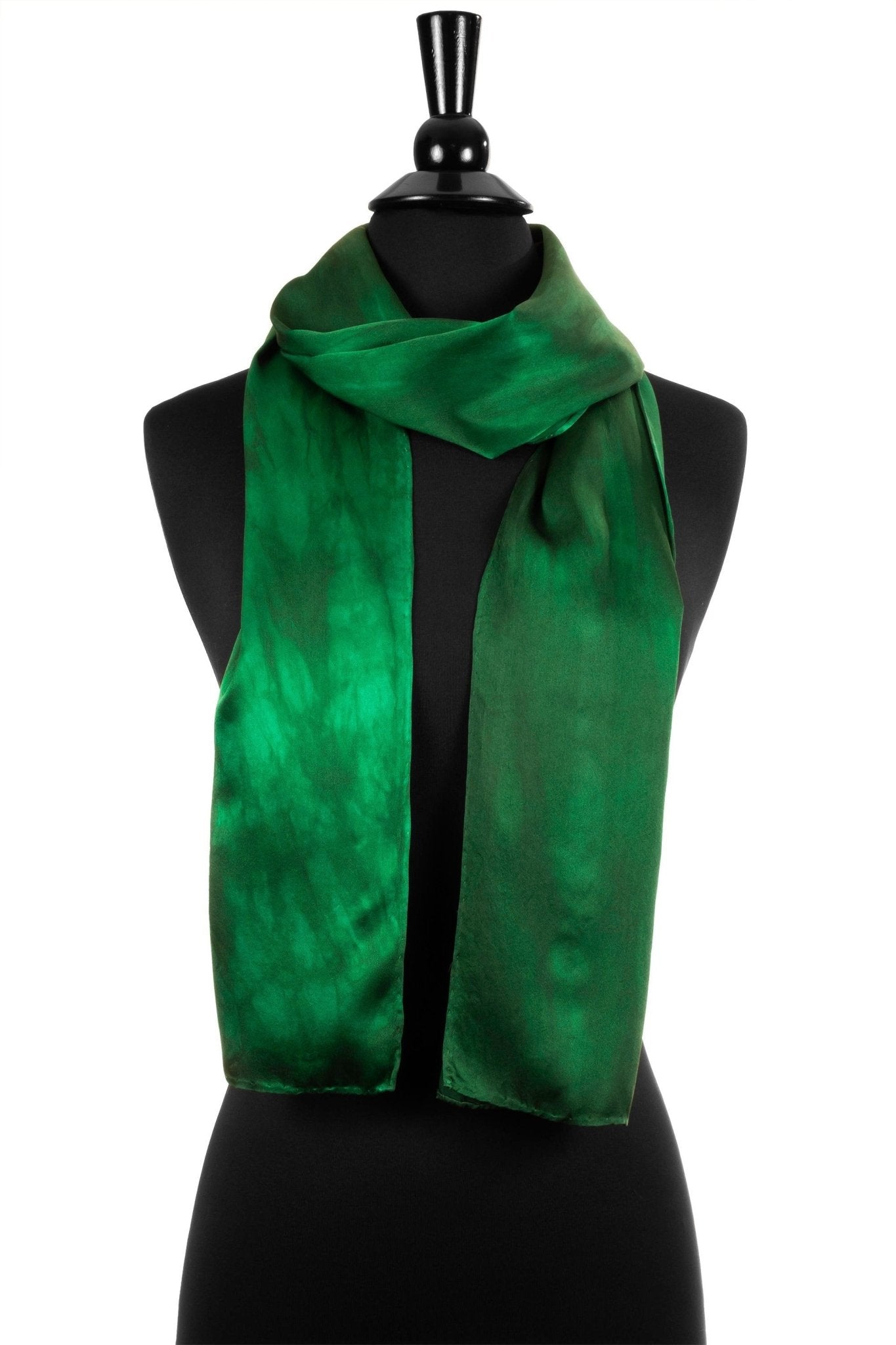 Emerald Green Silk Scarf - Sherri O Designs