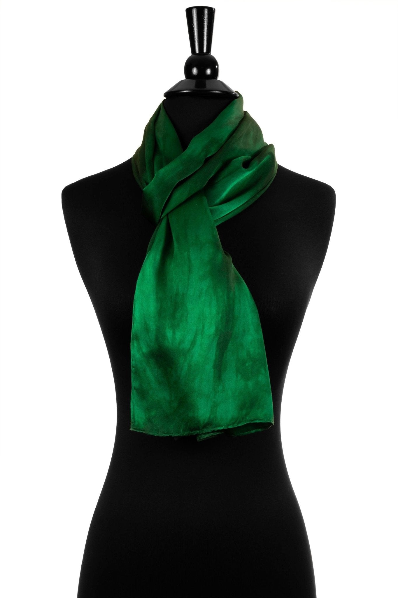 Emerald Green Silk Scarf - Sherri O Designs