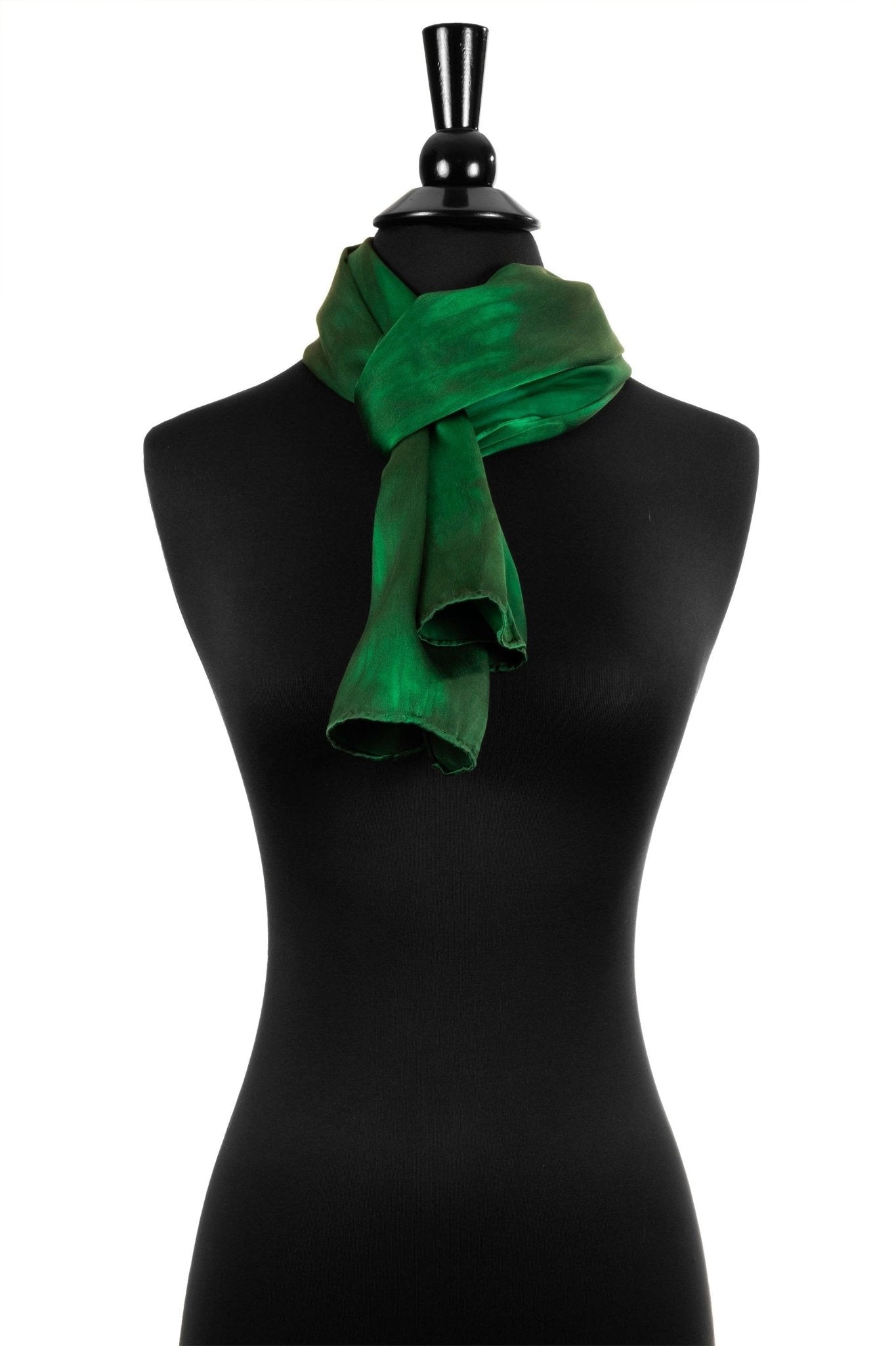 Emerald Green Silk Scarf - Sherri O Designs