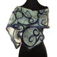 Felted Spiral Scarf in Navy and Sage - Sherri O Designs