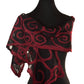 Felted Spiral Scarf in Red and Black - Sherri O Designs