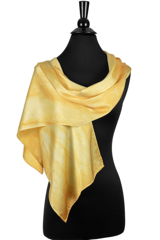 Golden Yellow Silk Scarf - Sherri O Designs