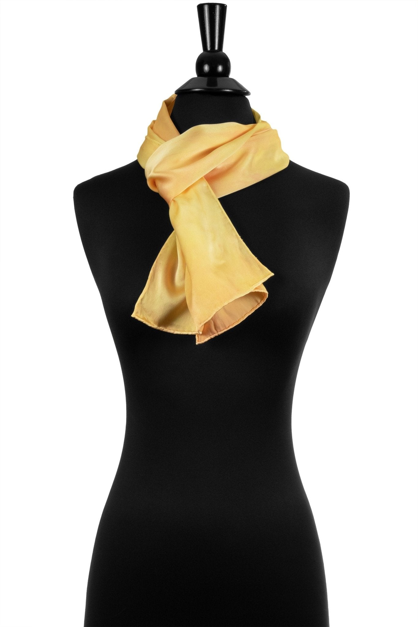 Yellow and black silk on sale scarf