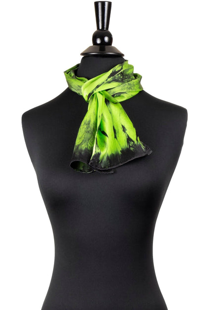 Green and Black Silk Scarf - Sherri O Designs