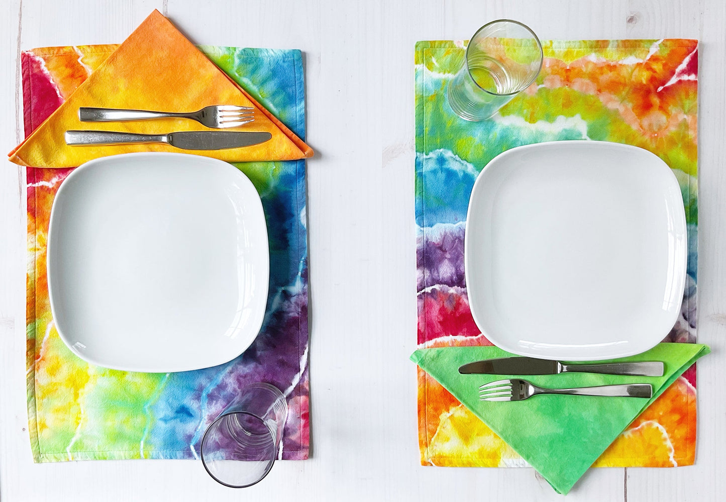 Hand-dyed Placemats, Set of 2 - Sherri O Designs