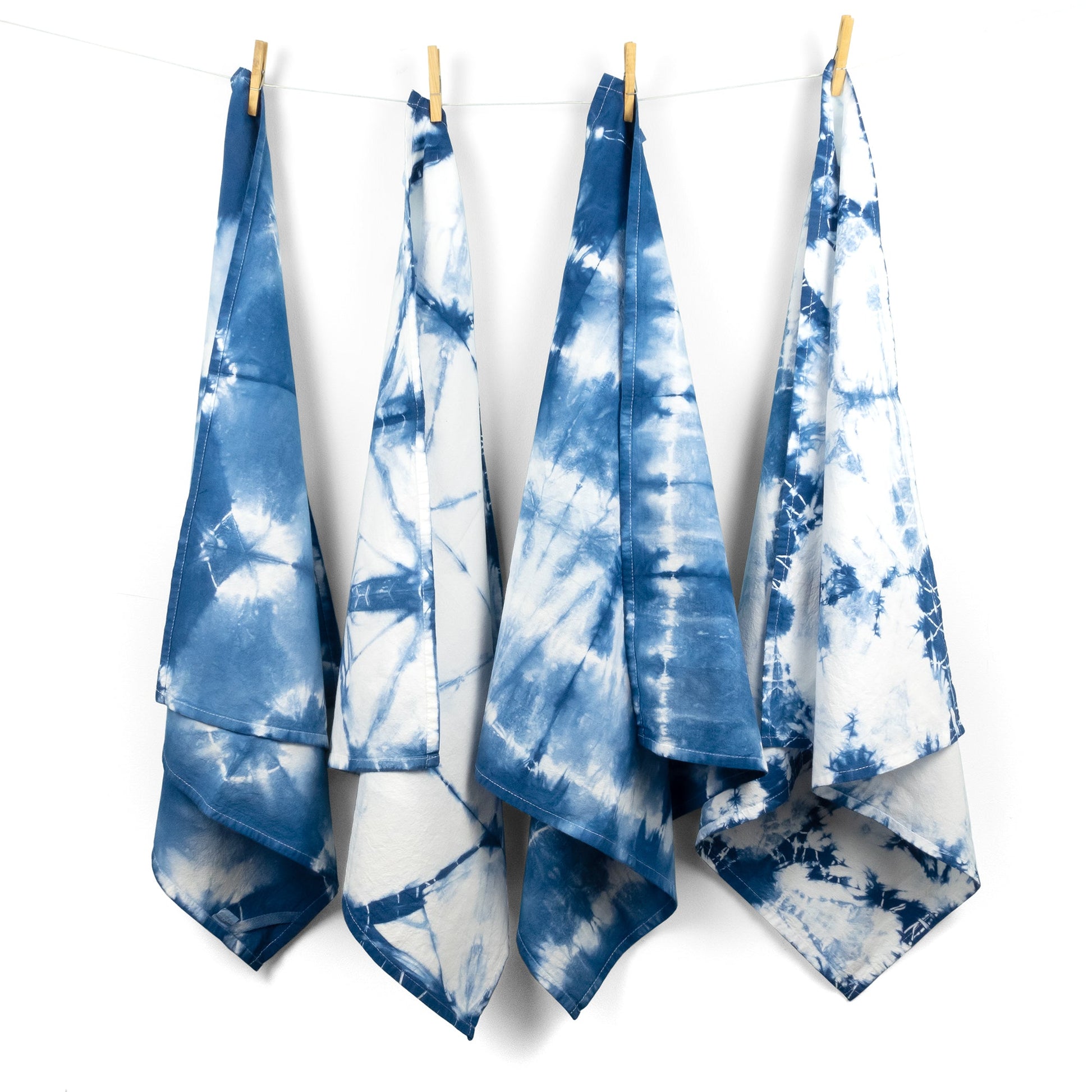 Indigo Shibori Flour Sack Tea Towels - Sherri O Designs
