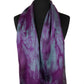 Purple and Cyan Silk Scarf - Sherri O Designs