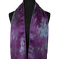 Purple and Cyan Silk Scarf - Sherri O Designs