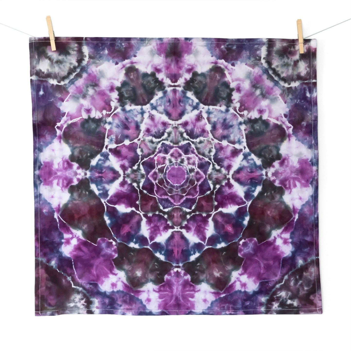 Purple Tie Dye Flour Sack Tea Towels - Sherri O Designs