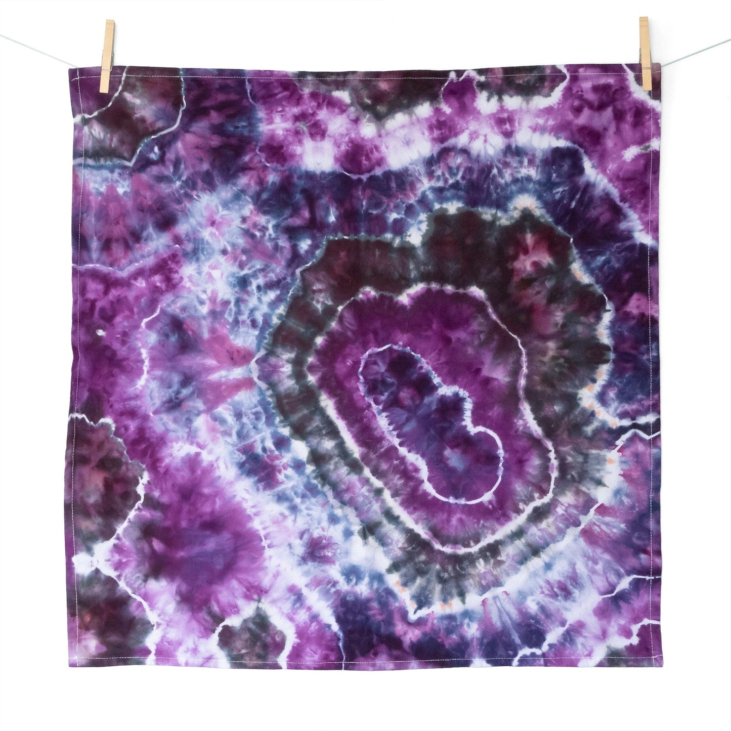 Purple Tie Dye Flour Sack Tea Towels - Sherri O Designs