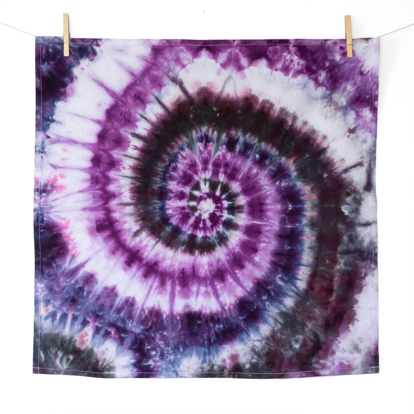 Purple Tie Dye Flour Sack Tea Towels - Sherri O Designs