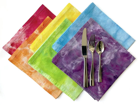 Rainbow Flour Sack Napkins - Sherri O Designs