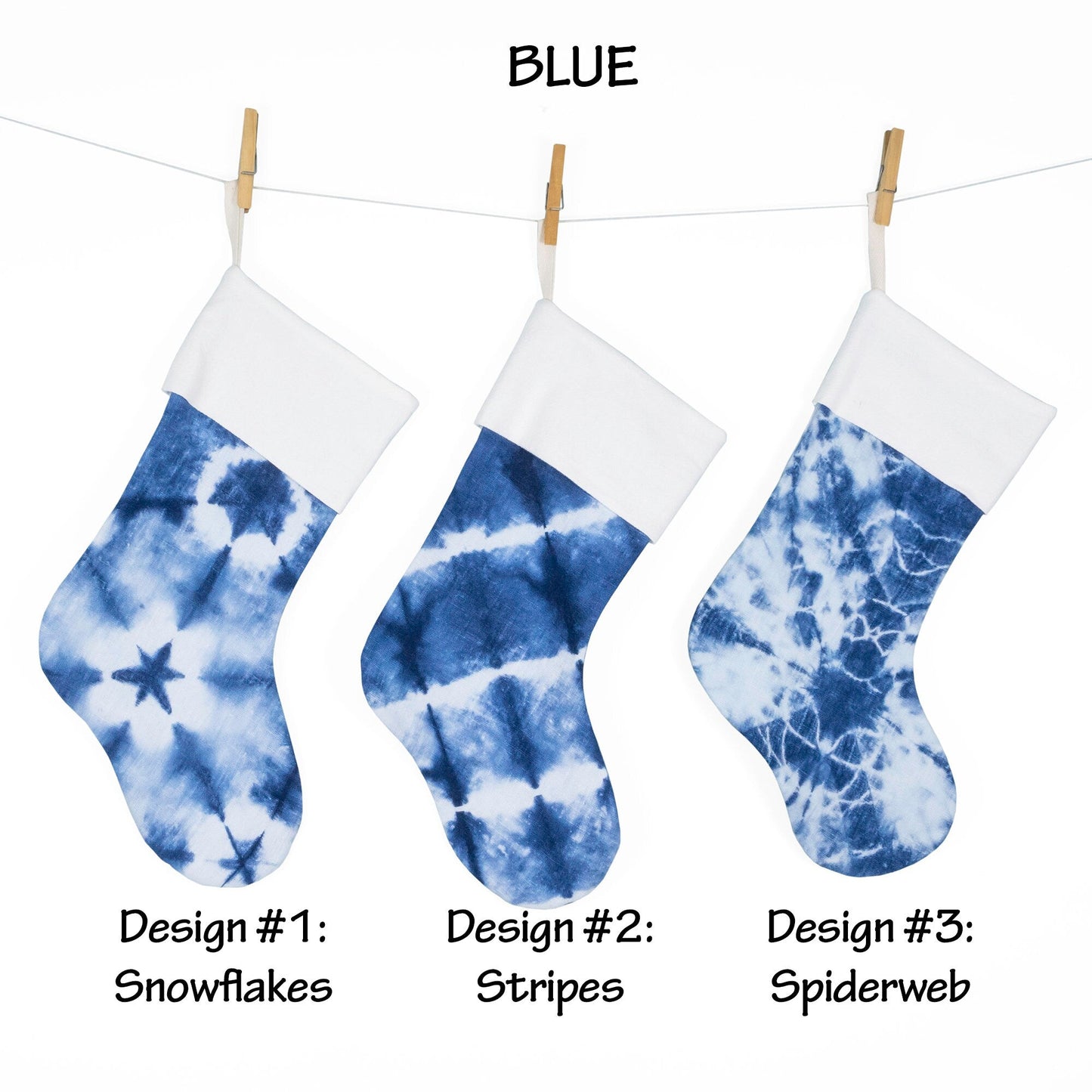 Shibori Dyed Christmas Stocking - Sherri O Designs