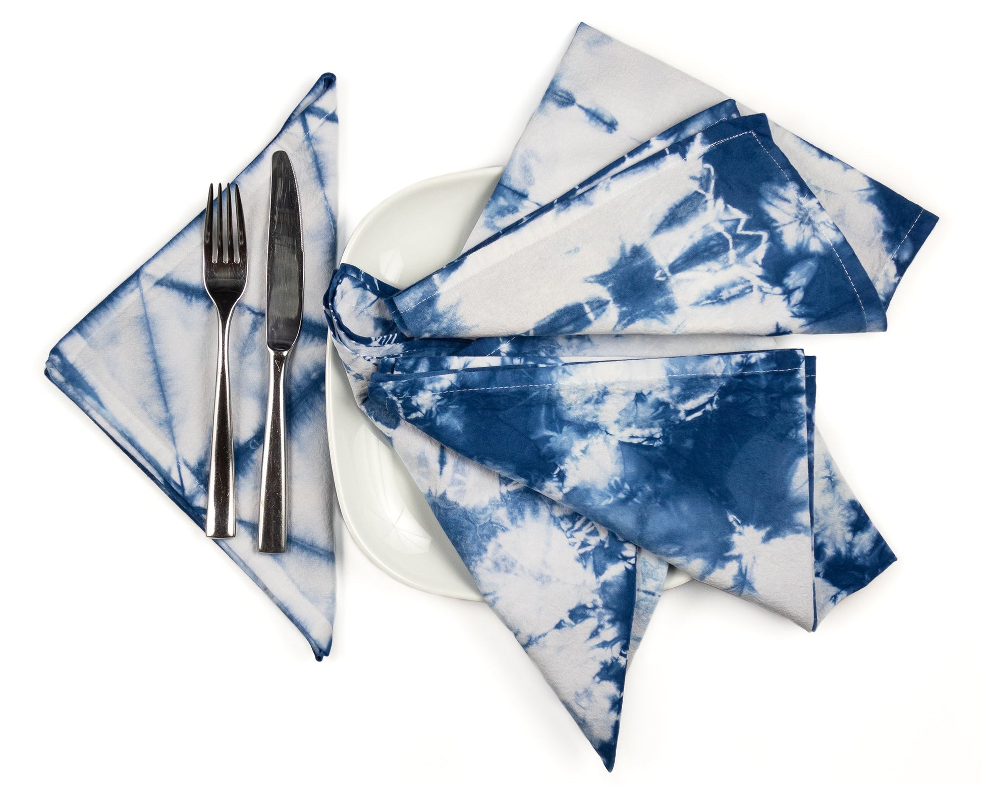 Shibori Tie Dye Flour Sack Napkins - Sherri O Designs