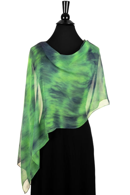Silk 2-in-1 Drape in Green and Navy - Sherri O Designs