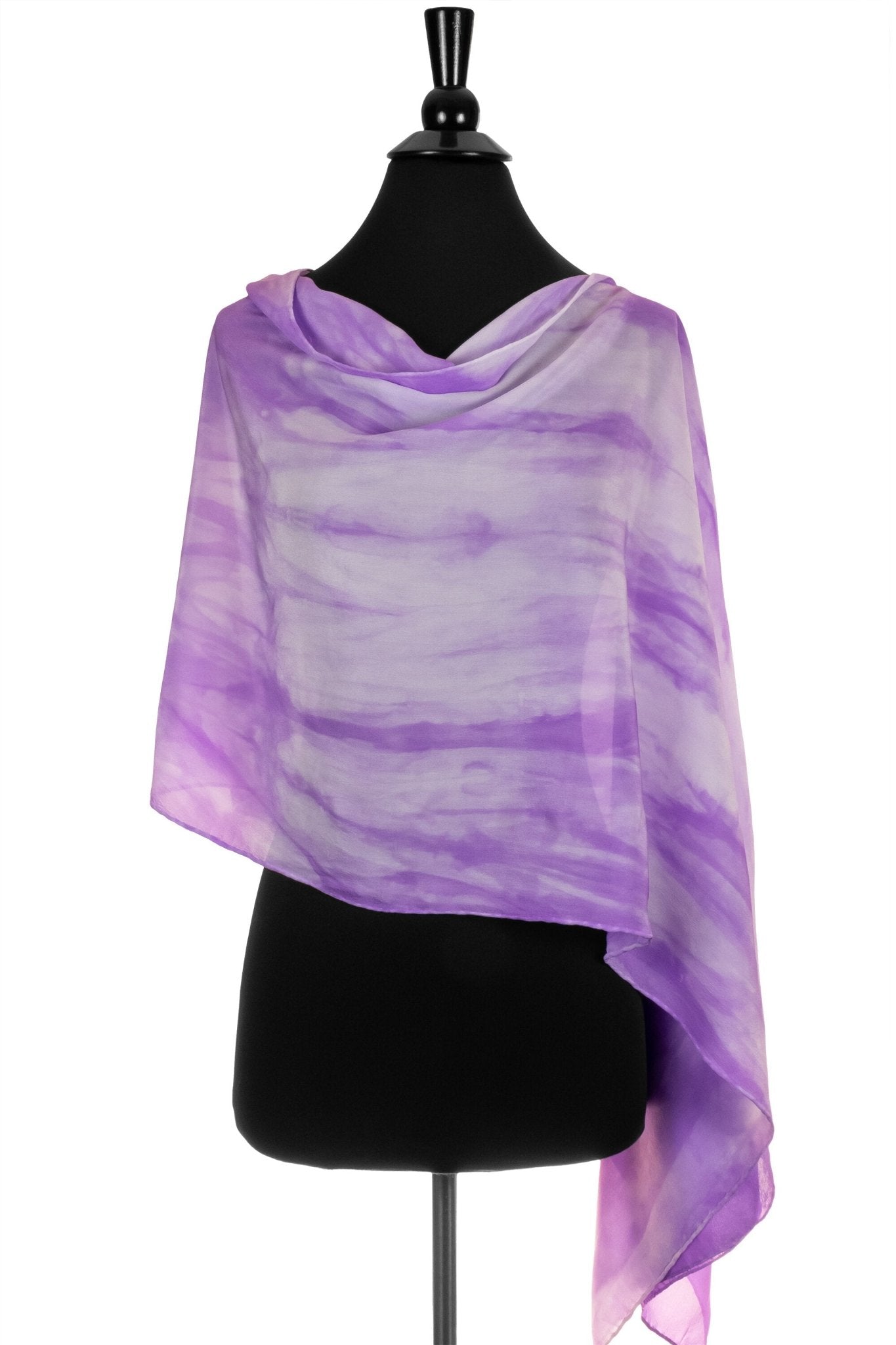 Silk 2-in-1 Drape in Purple and White - Sherri O Designs