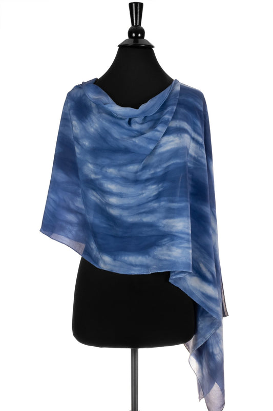 Silk 2-in-1 Drape in Shades of Blue - Sherri O Designs