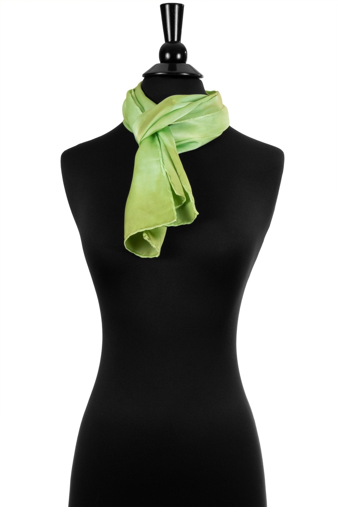 Spring Green Silk Charmeuse Scarf - Sherri O Designs