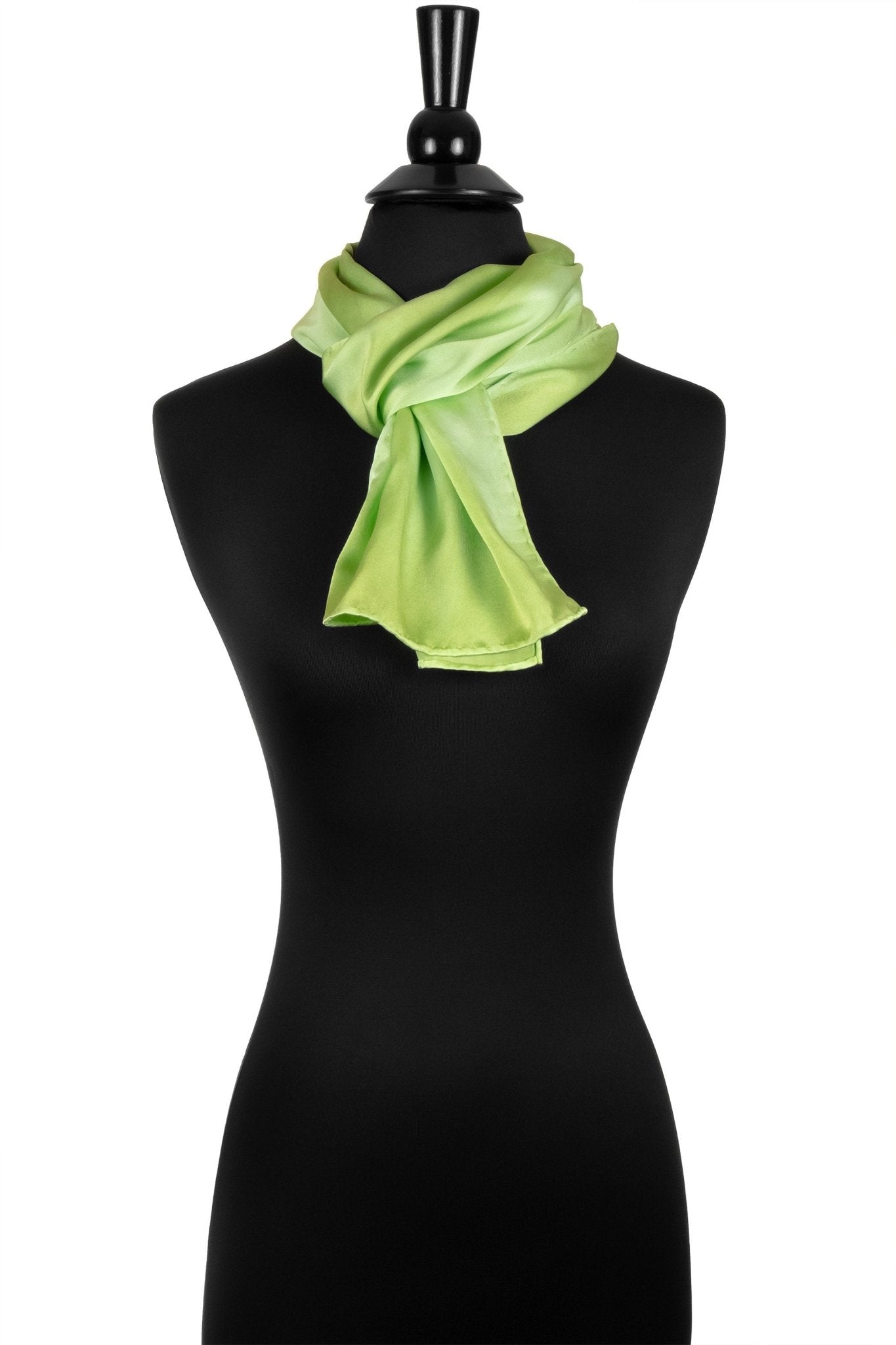 Spring Green Silk Charmeuse Scarf - Sherri O Designs