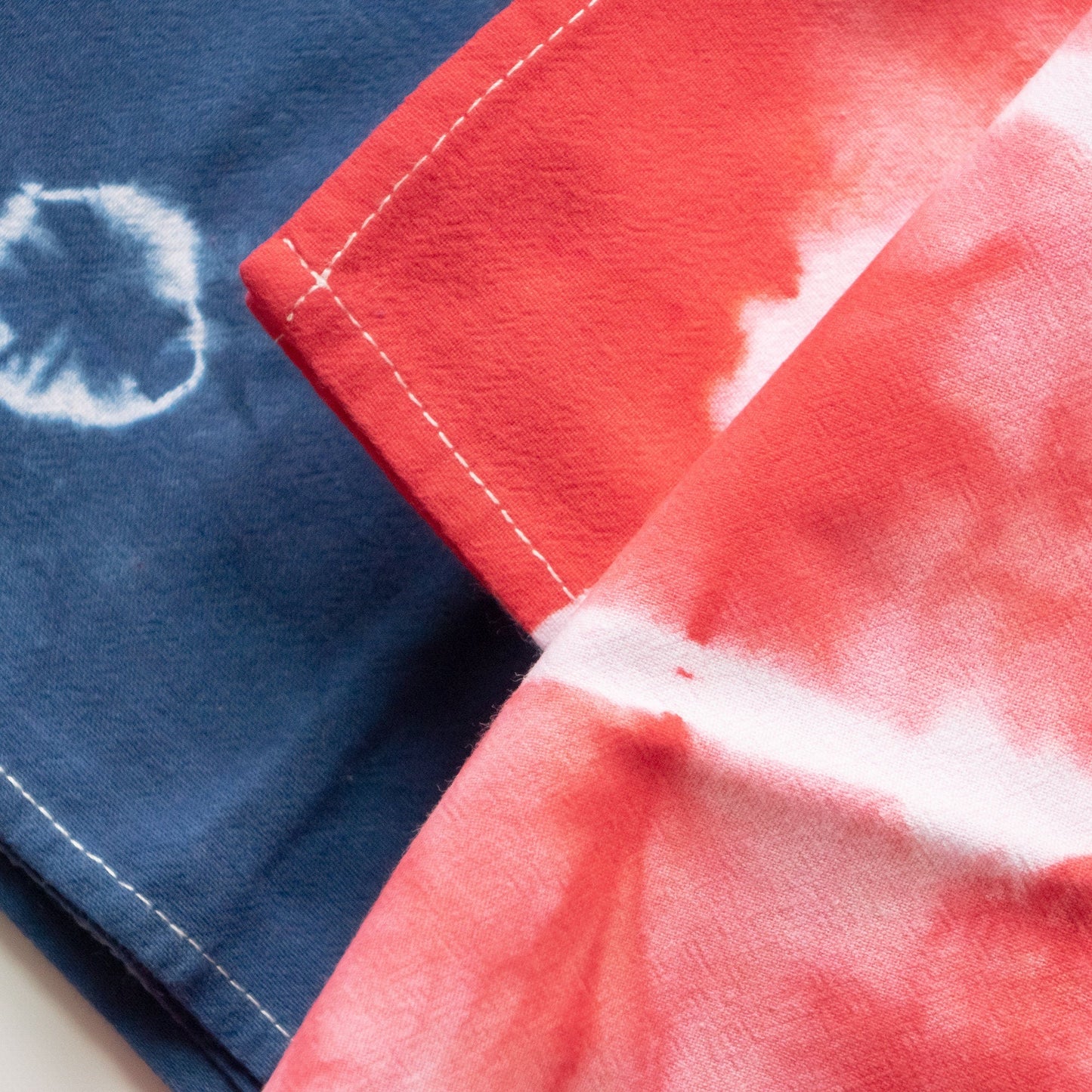 Stars and Stripes Tie Dye Flour Sack Napkins - Sherri O Designs