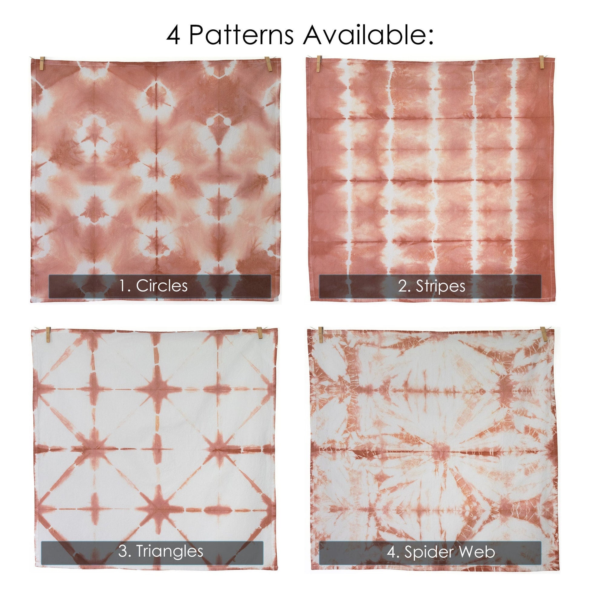Terracotta Shibori Flour Sack Tea Towels - Sherri O Designs