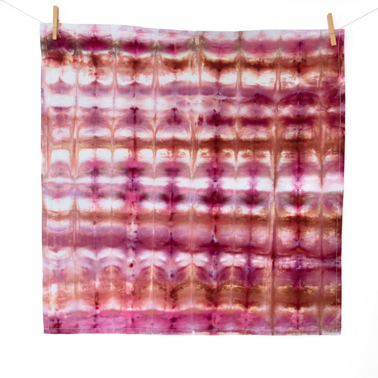 Tie Dye Flour Sack Tea Towel in Red Pink and Orange - Sherri O Designs