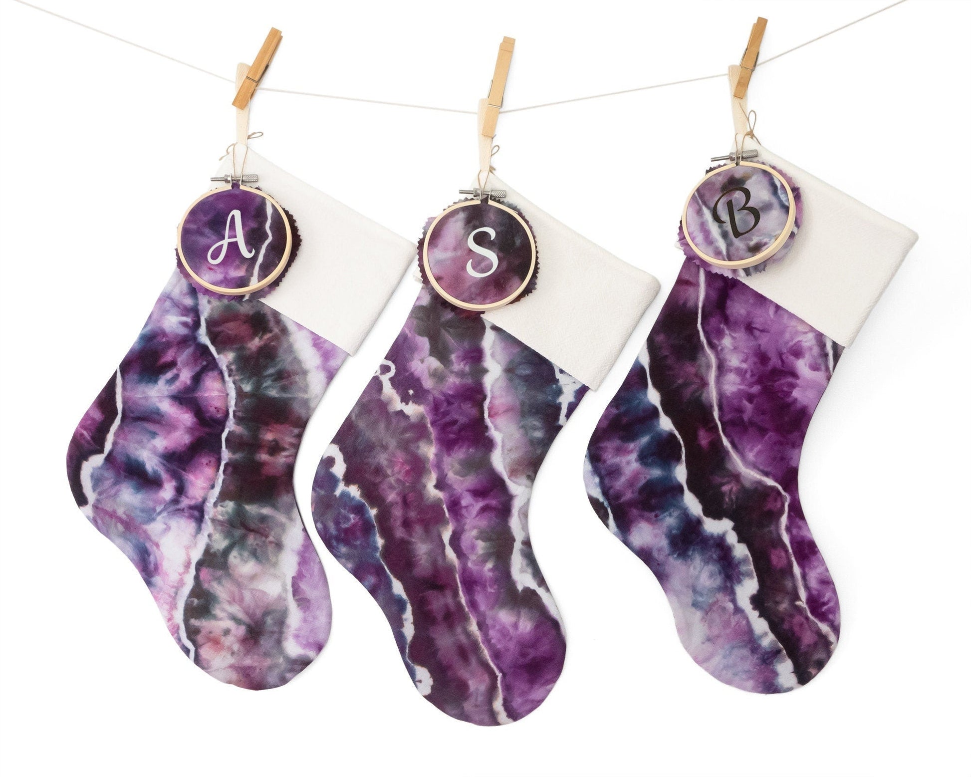 Shibori Dyed Christmas Stocking – Sherri O Designs