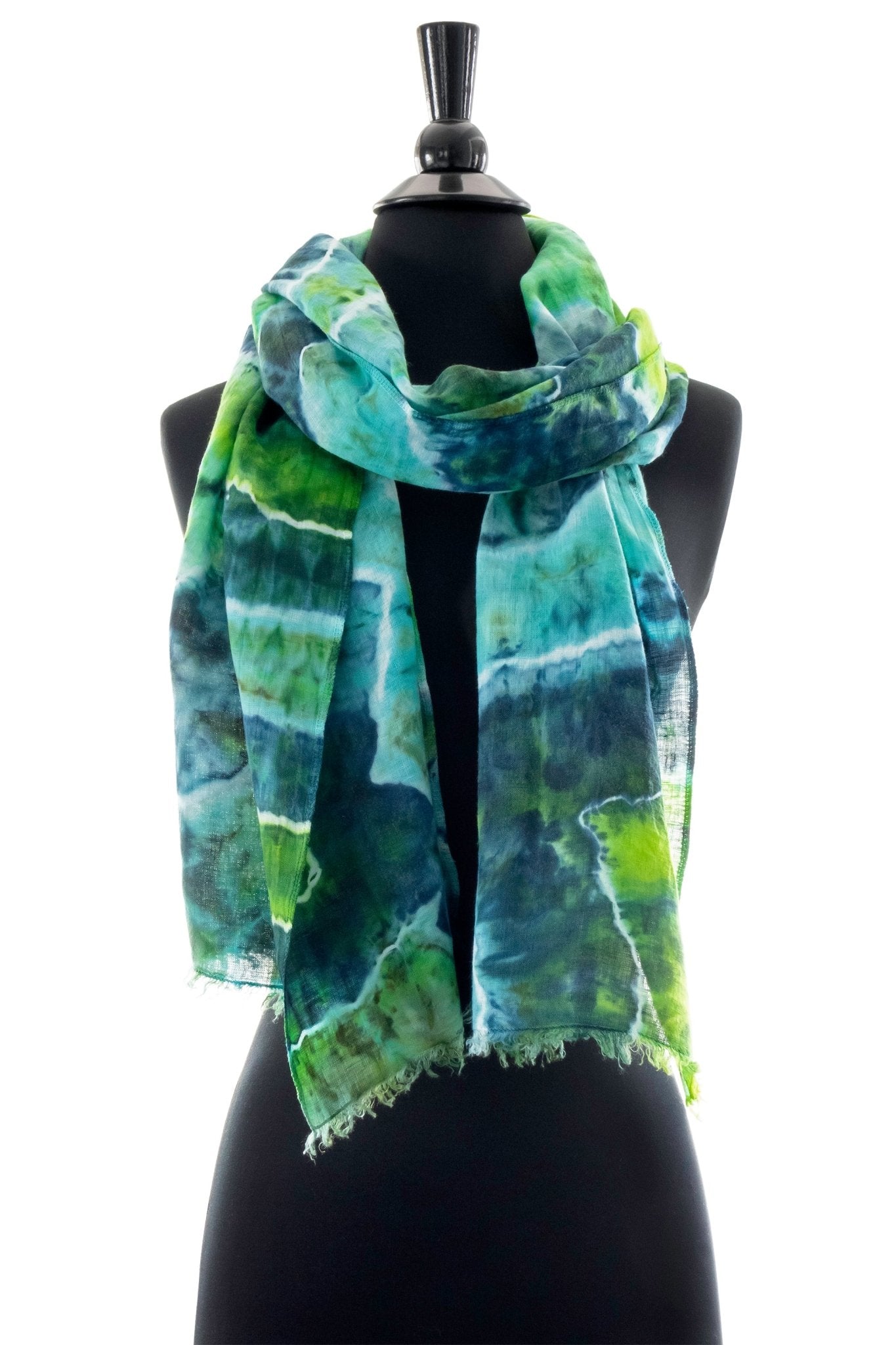 Tie Dyed Lightweight Linen Scarf - Sherri O Designs
