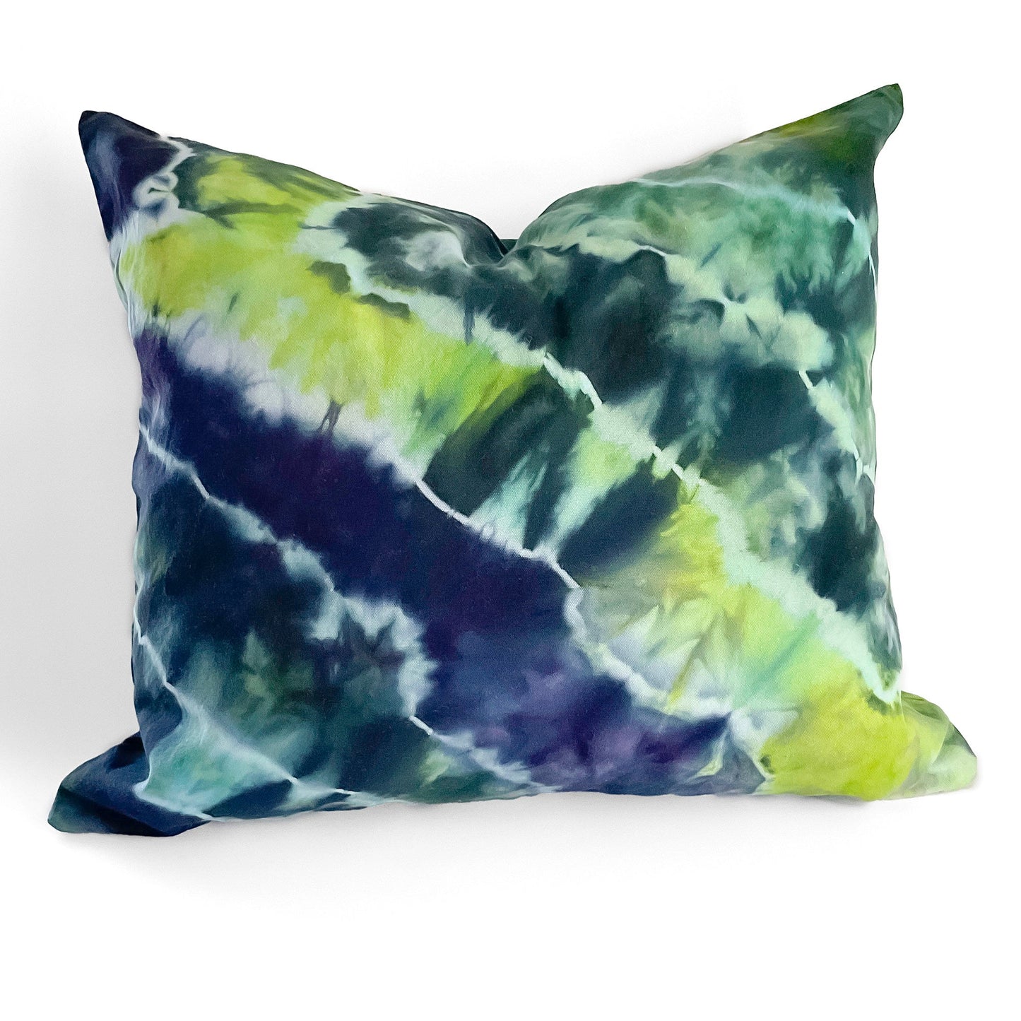 Tie Dyed Pillow Cover in Blues and Greens - Sherri O Designs